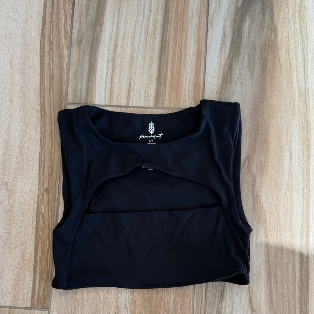 FP Movement by Free People Black Crop Top NWOT